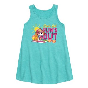 - Paw Patrol - Skye Suns Out Funs Out Graphic Sleeveless Aline Dress - 1 of 4
