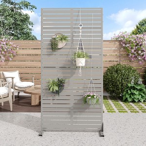 PexFix 72 in. x 35 in. Outdoor Privacy Rectangle Screen Galvanized Steel Panel Divider in Gray - 1 of 4
