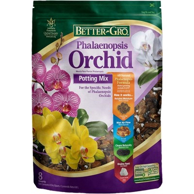 Better-Gro Premium Grade Phalaenopsis Potting Mix, Ideal for Phalaenopsis Orchids, 8qt