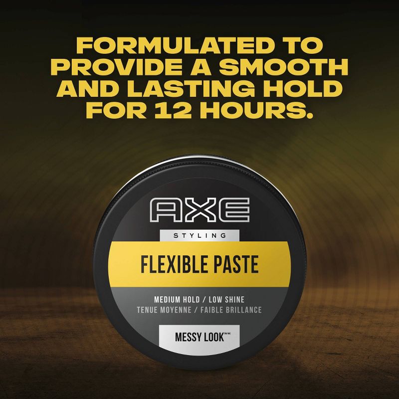 Axe Styling Messy Look Medium Hold Low Shine Flexible Hair Paste - 2.64oz, 5 of 11