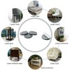 Unique Bargains Felt Self-stick Non-slip Anti-scratch Round Furniture Pads Gray 1.97" x1.97" x 0.2" - 4 of 4