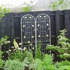 2 Pack Metal Garden Trellis 86.7" x 19.7" Rustproof Trellis for Climbing Plants Outdoor Flower Support Green - 2 of 4