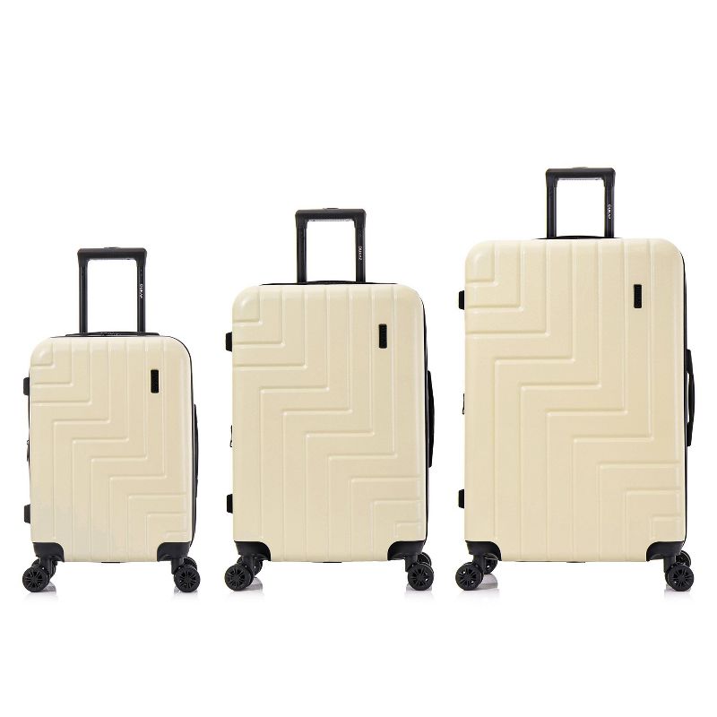 DUKAP Zahav Lightweight Hardside Spinner 3pc Luggage Set - Sand, 3 of 16