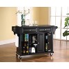 HomeStock  Full Size Granite Top Rolling Kitchen Island Storage Cart, Microwave Stand, Spice Rack, Black - 3 of 4