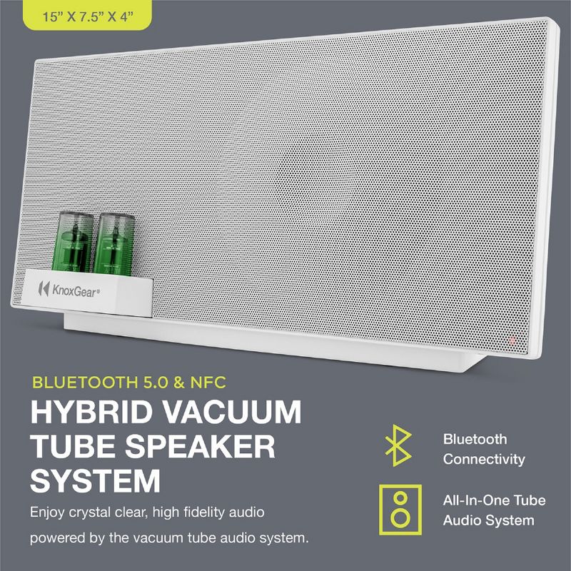 Knox Gear Vacuum Tube Bluetooth 5.0 Speaker System - Hybrid Wireless Speakers, 3 of 4