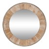 Kate and Laurel Calona Round MDF Round Mirror, 26" Diameter, Natural - 4 of 4
