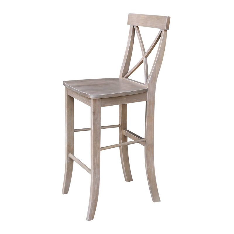 X Back Stool Washed Gray/Taupe - International Concepts, 5 of 11