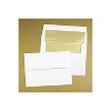 JAM Paper A7 Foil Lined Invitation Envelopes 5.25 x 7.25 White with Gold Foil 3243663 - 4 of 4