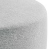 Modway Callum Large 38 in. Round Woven Heathered Fabric Upholstered Ottoman - 3 of 4