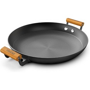 imarku Non Stick Frying Pan, 14 Inch Large Cast Iron Skillets, Cooking Paella Pan with Stay Cool Handle, Nonstick Grill Pan Compatible with Cooktops - 1 of 4