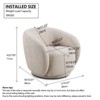 Lirago Swivel Accent Chair with Boucle Fabric-Modern Barrel Design for Living Room Solid Wood Frame and 300lb Capacity 33.07"Wx33.07"Dx27.95"H - 4 of 4