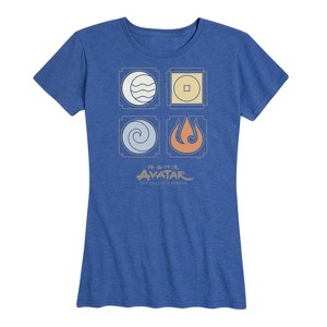 Women's - Avatar: The Last Airbender - Nations Symbols Short Sleeve Graphic T-Shirt - 1 of 4