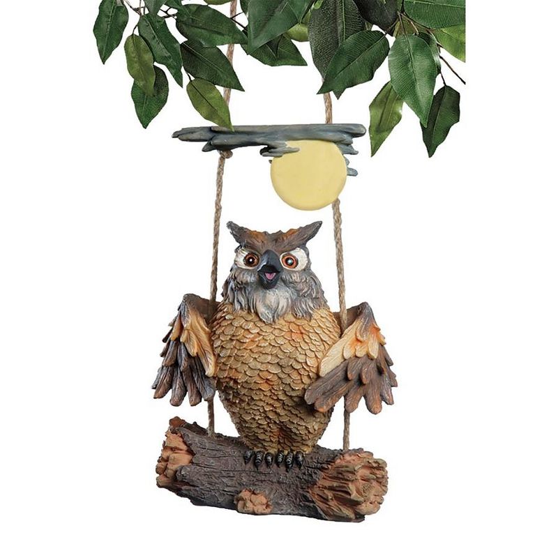 Design Toscano Howie the Hoot Owl Swinging Sculpture, 1 of 8