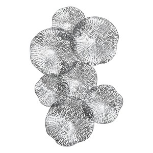 Uttermost Ripley Pewter Metal Wall Art – Layered Lotus Leaf Design in Metallic Finish, 47" W x 31" H - 1 of 4