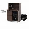 Kumasinova 47" Foldable Desk Storage Cabinet with Drawers,Kitchen Pantry Cabinet with Shelves,Space-Saving Storage Cabinet  for Office&Small Spaces - 3 of 4