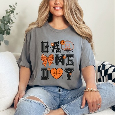 Simply Sage Market Basketball Game Day Coquette Garment Dyed Tee