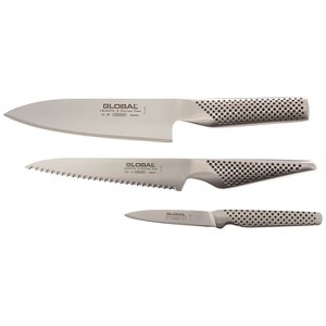 Global 3 Piece Kitchen Knife Set, 6-Inch Chef's, 6-Inch Utility, 3-Inch Paring - 1 of 1