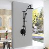 PULSE ShowerSpas Kauai III Matte Black Rain Shower Head with Handheld Spray - 1.8 GPM, 8" Showerhead, 5-Function HandShower, Adjustable Slide Bar - 2 of 4