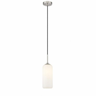 Monty 17" Brushed Nickel and Glass LED Pendant Light
