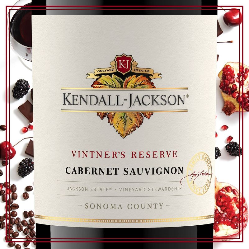 Kendall-Jackson Vintner&#39;s Reserve Cabernet Sauvignon Red Wine - 750ml Bottle, 3 of 10