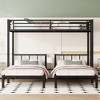 Twin Over Twin & Twin Bunk Bed with Ladder and Guardrails - 2 of 4