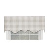 Grande Check Regal Style 3" Rod Pocket Valance 50" x 17" Gray by RLF Home - 2 of 4