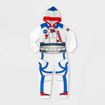 Boys' NASA Astronaut Hooded Union Suit - White