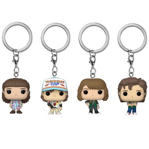 Funko Pop! Keychain: Stranger Things Season 4 Collectors Set - 4 Keychains: Eleven, Dustin, Robin, Steve - 1 of 4