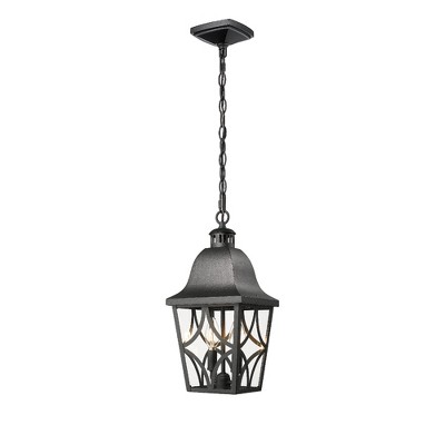 Maggift Outdoor Wall Lights Chandelier Lampshade, Light Fixture Waterproof for Porch Foyer Doorway Front Door, Black, 7.5"*7.5"*18.25"