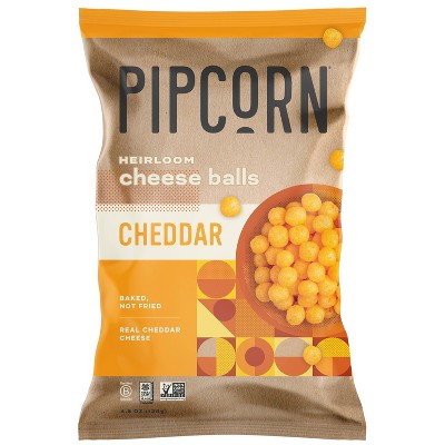 Pipcorn Cheddar Cheese Balls - 4.5oz