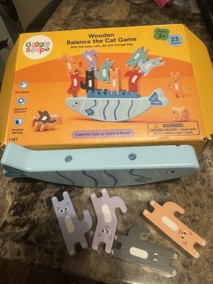 Wooden Balance The Cat Game - 23pc - Gigglescape™: Building Sets ...