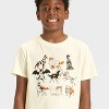 Boys' Short Sleeve Halloween Dogs Graphic T-Shirt - Cat & Jack™ Cream - 2 of 4