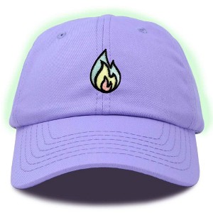 Dalix Fire Embroidered Lit Flame Dad Hat Cotton Baseball Cap Adjustable Mens - 1 of 4