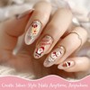 Wrapables 5D Embossed Festive Holiday Nail Art Decal Stickers, Self Adhesive Xmas Design (Set of 4) - 4 of 4