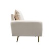 Velvet Sofa Modern Couch Tufted Couch with Metal Legs for Living Room, Bedroom, Office, Playroom - 3 of 4