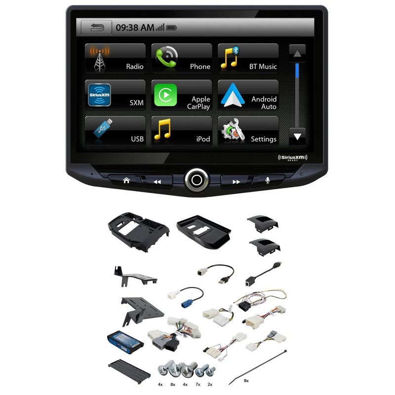 Stinger HEIGH10 UN1810 AM/FM/Audio/Video Receiver w/ 10-inch Touch Screen & Stinger SR-RUN10H Install Kit Compatible with 2010+ 4RUNNER, 1 of 8