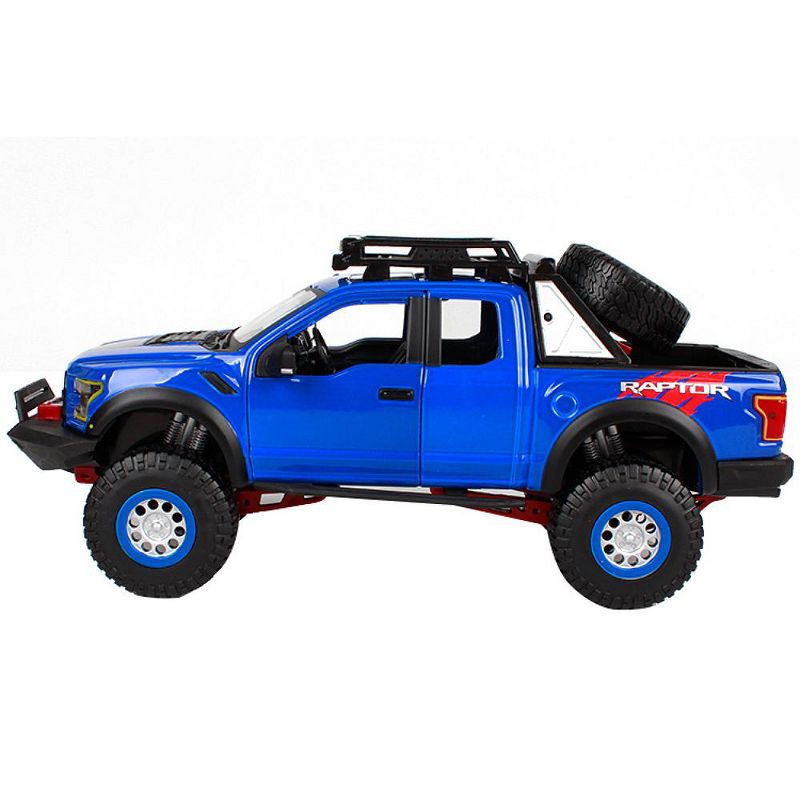 2017 Ford F-150 Raptor Pickup Truck Blue Off Road Kings 1/24 Diecast Model Car by Maisto, 2 of 5