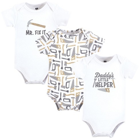 Hudson Baby Infant Boy Cotton Bodysuits, Daddys Helper Tools, 18-24 ...