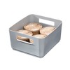 iDesign Plastic Pantry Storage Bin with Handles - Gray - 3 of 4