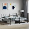 vidaXL Modern Steel Constructed Double Bed Frame with Headboard and Footboard - 2 of 4