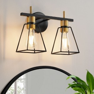 KAISITE 2-Light Metallic Industrial Bathroom Vanity Fixture - 1 of 4