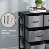 Sapphtopaz Dresser for Bedroom Foldable Fabric Dresser with Wooden Platform Closet Organizers and Storage for Living Room - 4 of 4