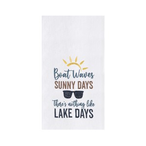 C&F Home "Boat Waves Sunny Days" Nautical Kitchen Towel - 1 of 4