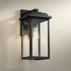 John Timberland Eastcrest Farmhouse Rustic Wall Light Sconce Textured Black Hardwire 7 1/4" Fixture Clear Glass Shade for Bedroom Bathroom Vanity - 2 of 4