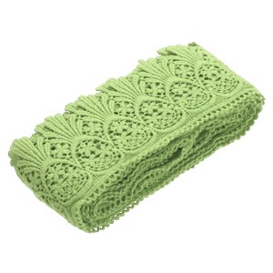 Unique Bargains Cotton Vintage Hollow Lace Decorative Ribbon Trim 4.8 Yards x 3 Inch - 1 of 3