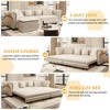 3-in-1 Sleeper Sofa Bed with Pull-Out Design,89" Velvet Convertible Sofa Bed with Movable Ottoman, King Size Sofa Bed for Living Room-Koiai - 2 of 4