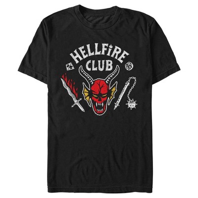 Men's Stranger Things Hellfire Club Costume T-shirt - Black - X Large ...