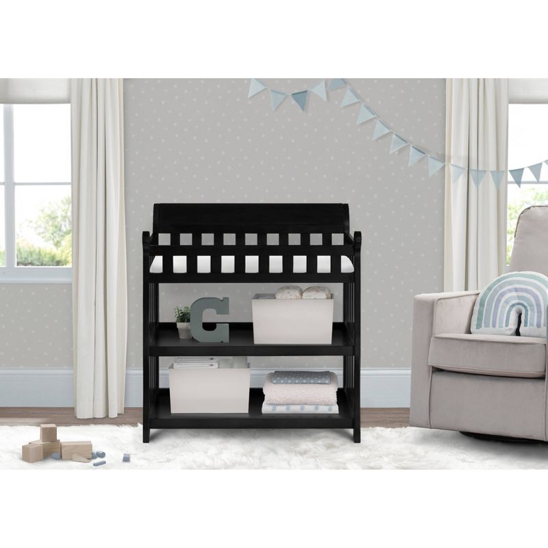 Delta Children Eclipse Changing Table with Pad - Ebony Black, 3 of 7