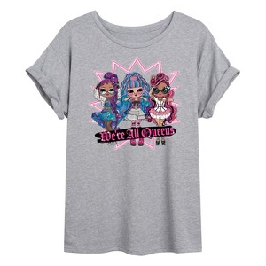 Women's - LOL Surprise! - We're All Queens Oversized Graphic T-Shirt - 1 of 4