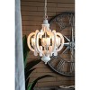 VYNXARIA 6-Light Distressed Cream Farmhouse Ceiling Lights, Vintage Pendant Chandelier with Adjustable Chain for Home Decor - 4 of 4